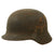 Original German WWII Luftwaffe Single Decal M40 Helmet Shell with Liner Remnant - Stamped Q64 Original Items