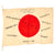 Original Japanese WWII U.S. 127th Bakery Company Captured Occupation Meatball Flag with Stenciled Travel Diary - Joseph Silva - 26½ x 36”