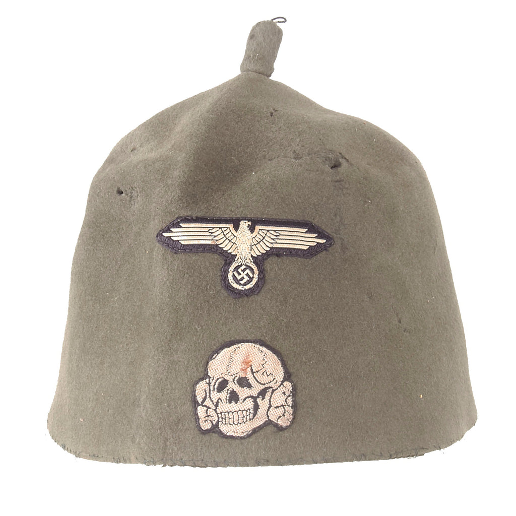 Original German WWII 13th Waffen SS Mountain Division Handschar M43 Foreign Volunteer Field Gray Combat Fez - Missing Tassel Original Items