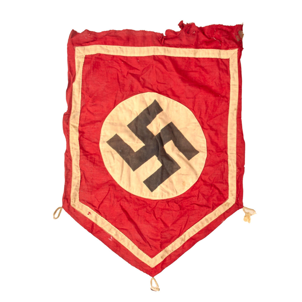 Original German WWII NSDAP National Socialist Party Small Double Sided Podium Banner - 19" x 14 1/2" Original Items