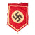 Original German WWII NSDAP National Socialist Party Small Double Sided Podium Banner - 19" x 14 1/2" Original Items