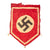 Original German WWII NSDAP National Socialist Party Small Double Sided Podium Banner - 19" x 14 1/2" Original Items