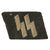 Original German WWII Uniform Removed SS EM/NCO Type 2 Double Sig Rune Collar Tab - Schutzstaffel Original Items