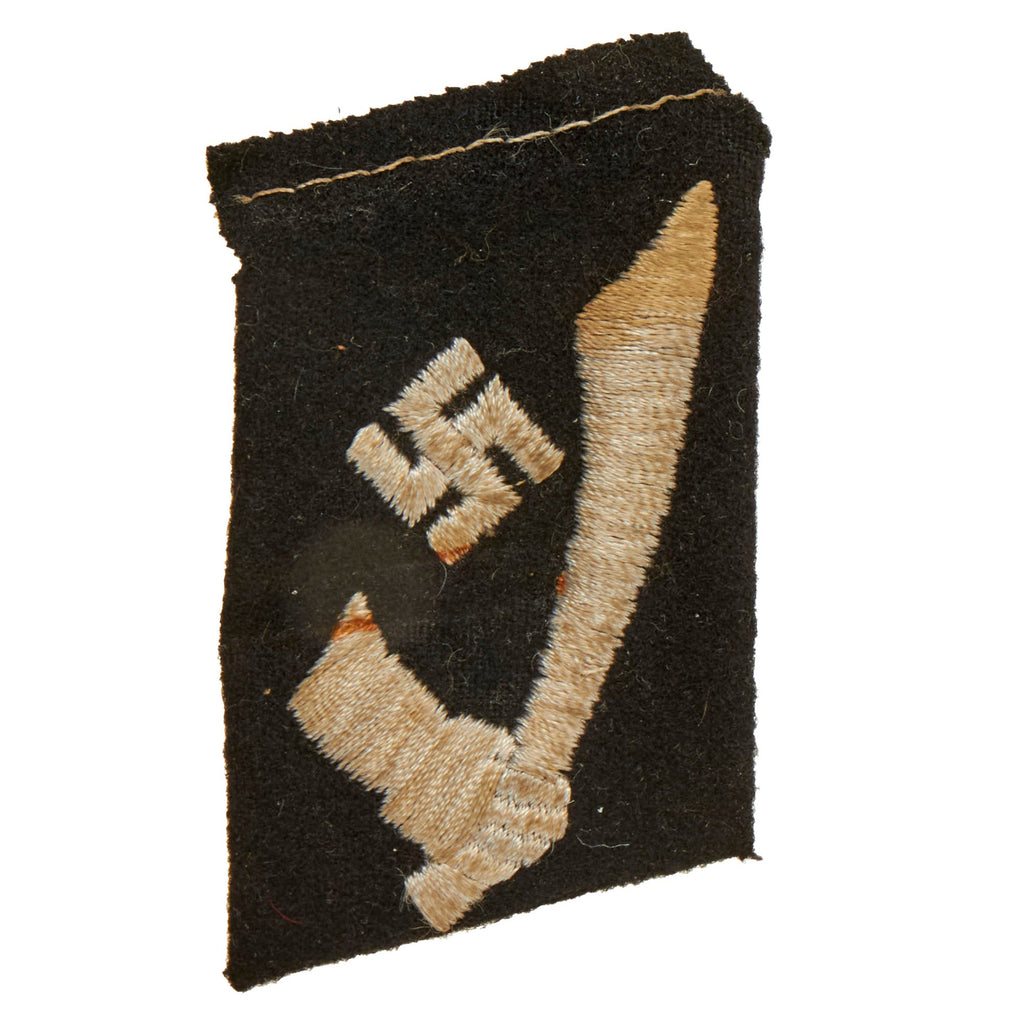 Original German WWII Croatian 13th Waffen SS Mountain Division "Handschar" Right Side Collar Tab - Uniform Removed Original Items