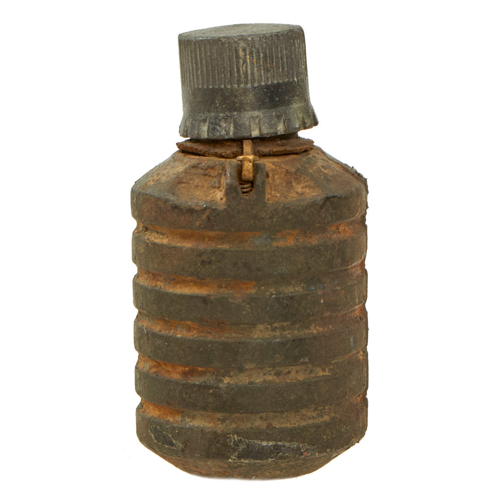 Original Imperial Japanese Inert Type 23 Fragmentation Grenade with Original Fuze Cover - Very Rare Original Items