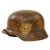Original German WWII Army Heer M35 Double Decal Overpaint "Normandy" Camouflage Steel Helmet with 1937 Dated 59cm Liner & Chinstrap - marked Q66 Original Items