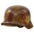 Original German WWII Army Heer M35 Double Decal Overpaint "Normandy" Camouflage Steel Helmet with 1937 Dated 59cm Liner & Chinstrap - marked Q66 Original Items