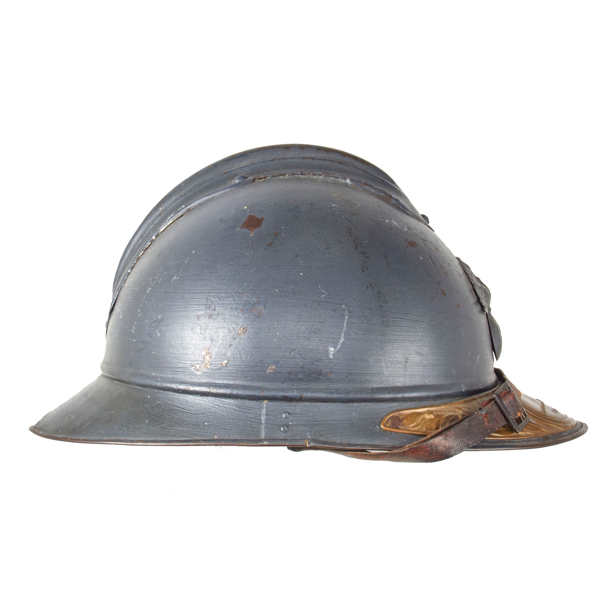 Original French WWI Complete M1915 Adrian Infantry Helmet with
