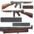Original U.S. WWII Thompson M1A1 Display Submachine Gun Serial 573245 with Live Barrel, British Fore Stock, and Magazine Original Items