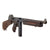 Original U.S. WWII Thompson M1A1 Display Submachine Gun Serial 573245 with Live Barrel, British Fore Stock, and Magazine Original Items