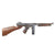 Original U.S. WWII Thompson M1A1 Display Submachine Gun Serial 573245 with Live Barrel, British Fore Stock, and Magazine Original Items