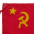 Original Soviet Post-WWII Small Handmade Soviet Flag with Pin & Provenance Note - Lt. Colonel Russell LeRoy Carleton - 6¼ x 8½” Original Items