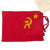 Original Soviet Post-WWII Small Handmade Soviet Flag with Pin & Provenance Note - Lt. Colonel Russell LeRoy Carleton - 6¼ x 8½” Original Items
