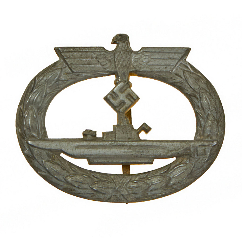 Original German WWII Kriegsmarine Zinc Alloy U-Boat War Badge - U-Boot-Kriegsabzeichen Original Items
