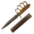 Original U.S. WWI WWII “North Africa” Model 1918 Mark I Trench Knife by L. F. & C. with Au Lion Blade & Captured & Cut-Down German K98 Bayonet Scabbard Original Items
