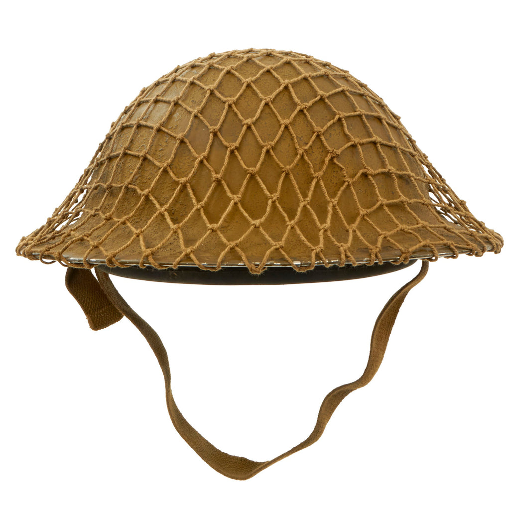 Original Canadian WWII Brodie MkII Steel Helmet Complete with Helmet Net by Canadian Motor Lamp Company - Dated 1942 Original Items