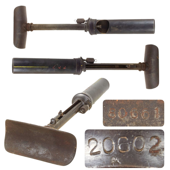 Original WWII Japanese Type 89 Display Grenade Discharger Knee Mortar with Replica Brass Barrel - Serial 80661 Original Items