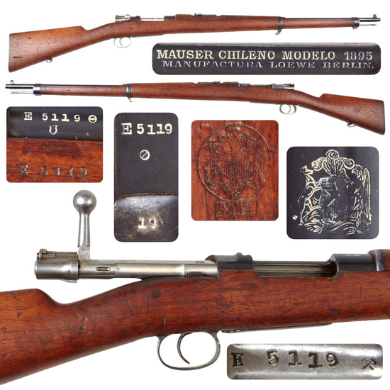 Original German Model 1895 Chilean Contract Mauser Rifle by Ludwig Loewe Berlin - Serial E 5119 Original Items