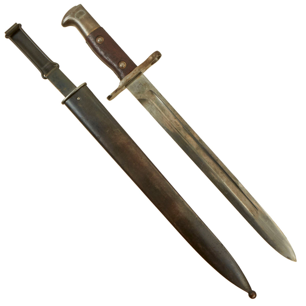 Original U.S. Philippine - American War Model 1892 Krag Rifle Bayonet and 2nd Pattern Scabbard - Dated 1900 Original Items