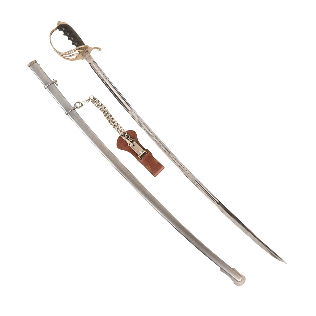 Original U.S. Pre-WWII Model 1902 Army Officer’s Sword with Scabbard & Hanger Original Items