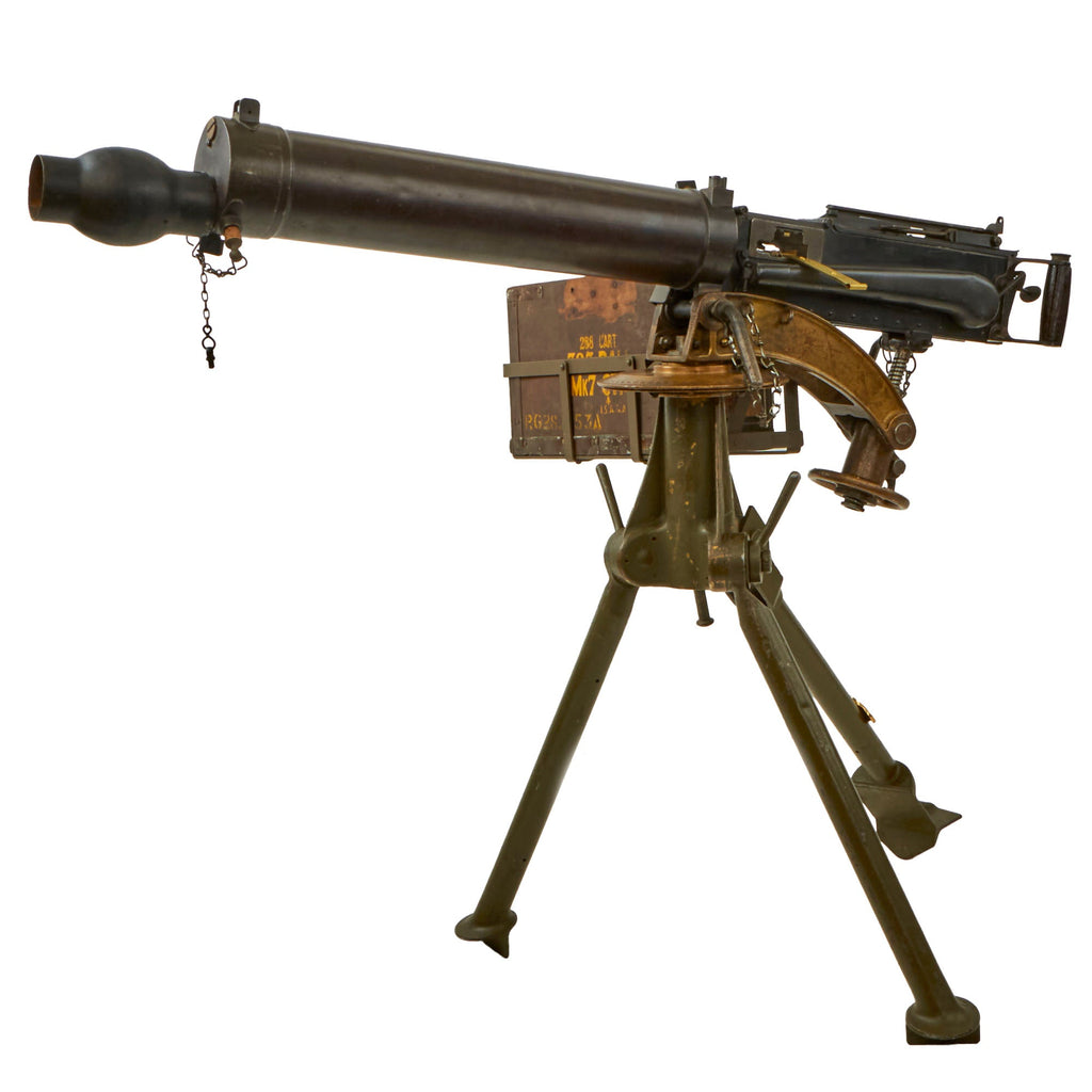 Original British Pre-WWII Rare Turkish Contract Vickers Display Machine Gun with Correct Tripod and Accessories Original Items