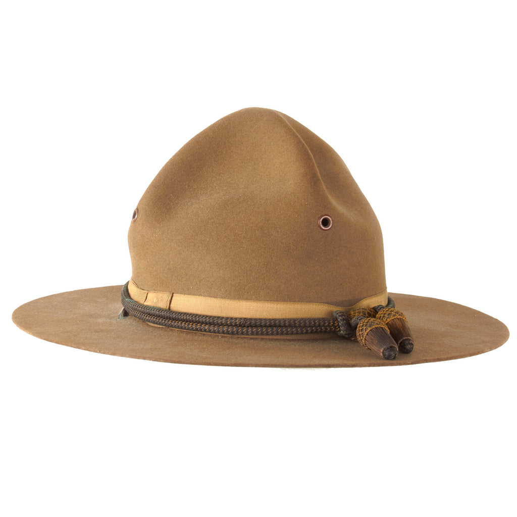 Original U.S. WWI Stetson Officer’s M1911 Campaign Hat with Officer’s Cord - M.B. Goodman & Co. of Houston, Texas Original Items