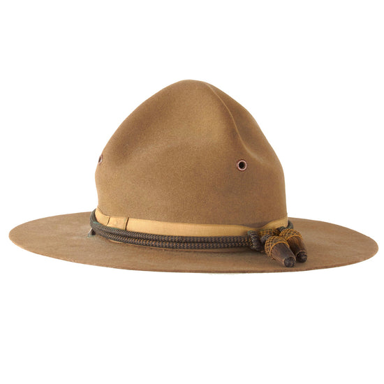 Original U.S. WWI Stetson Officer’s M1911 Campaign Hat with Officer’s Cord - M.B. Goodman & Co. of Houston, Texas Original Items