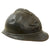 Original French WWI Field-Modified Model 1915 Adrian Helmet in Horizon Blue with Artillery RF Badge 1st Pattern Liner - German Chinstrap Mounts Bent & Attached to Bales Original Items