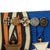 Original German WWI & WWII Era Medal Bar with Iron Cross & 25 Year Faithful Service Medal with Attached Mini-Medal Stickpin Featuring Wound Badge Original Items