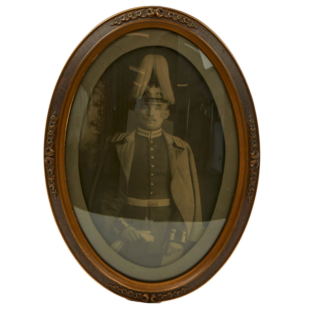 Original Imperial German WWI Prussian Garde Soldier’s Bubble Frame Portrait - 16 x 22” Original Items