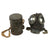 Original Imperial German WWI M1917 Ledermaske Gas Mask & Canister with Rare Ersatz Paper-Cloth Carrying Strap - Missing Filter Original Items