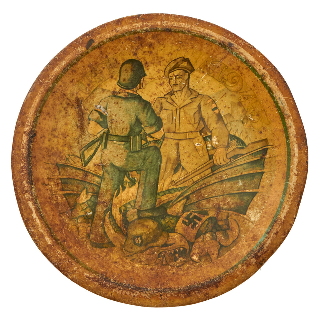 Original Dutch WWII Anti-German Dragon Victory Day 1945 Plate Original Items