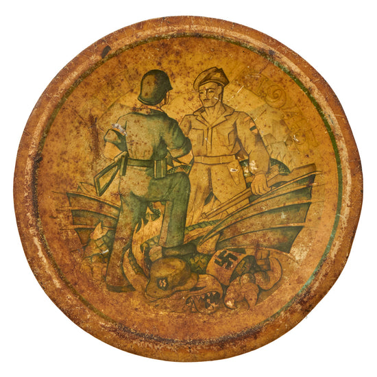 Original Dutch WWII Anti-German Dragon Victory Day 1945 Plate Original Items