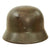 Original German WWII Heer Army M35 Former Double Decal KIA Bullet Damaged Helmet with Replaced 1942 Dated 58cm Liner & Chinstrap - Stamped Q66 Original Items