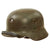 Original German WWII Heer Army M35 Former Double Decal KIA Bullet Damaged Helmet with Replaced 1942 Dated 58cm Liner & Chinstrap - Stamped Q66 Original Items