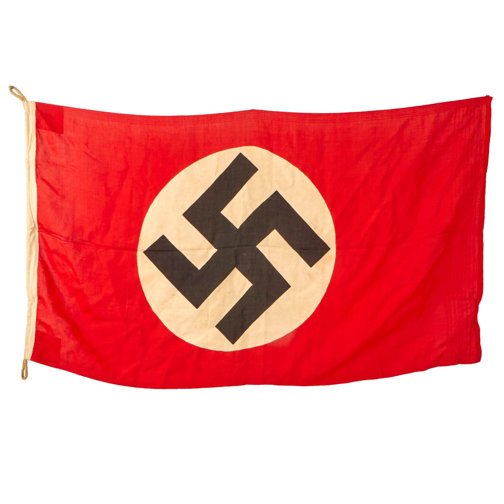 Original German WWII Kriegsmarine 80 x 135 cm Naval Jack Flag by G.A. Fröhlichs Sohn A.G. in Sudetenland - Gösch flagge Original Items