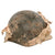 Original U.S. Operation Iraqi Freedom Iraqi-Used Wz50 Steel Helmet with Tattered Tan Helmet Cover Fragments