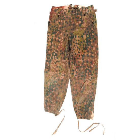 DRAFT Original German WWII Waffen SS 1944 Pattern "Pea Dot" Camouflage HBT M44 Uniform Trousers Original Items