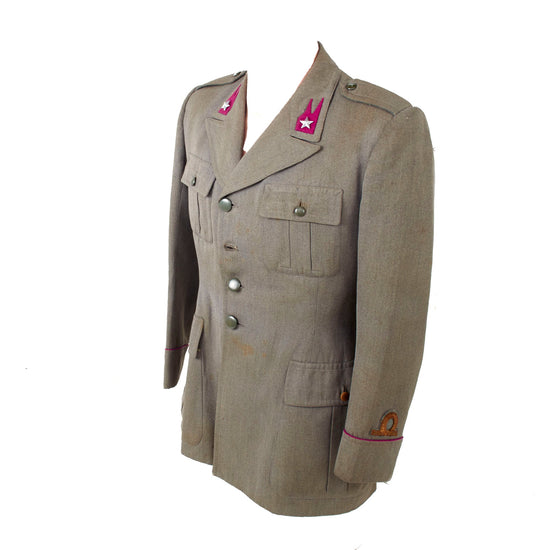 Original Italian WWII Bersaglieri Sottotenente Lieutenant’s Uniform with Name Tag - Fiorenzo - Dated 1941 Original Items