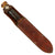 Original U.S. WWII Private Purchase Fighting Knife with Staghorn Pommel & Leather Belt Sheath by Marble Arms of Gladstone, Michigan Original Items