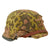Original German WWII M42 Steel Helmet with Post War Sewn Waffen SS Oak Pattern A Cover and 1943 Dated 61cm Liner - Stamped ckl68 Original Items