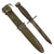 Original U.S. WWII M4 Bayonet by Camillus for the M1 Carbine with M8A1 Scabbard by Pennsylvania Working Home for the Blind
