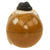 Original Japanese WWII Type 4 Ceramic Inert Hand Grenade in Glaze Brown with Replacement Fuze Assembly Original Items