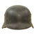 Original German WWII Single Decal Luftwaffe M40 Helmet with Liner & Partial Chinstrap - Stamped Q64 Original Items