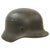 Original German WWII Single Decal Luftwaffe M40 Helmet with Liner & Partial Chinstrap - Stamped Q64 Original Items