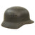 Original German WWII Single Decal Luftwaffe M40 Helmet with Liner & Partial Chinstrap - Stamped Q64 Original Items