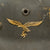 Original German WWII Single Decal Luftwaffe M40 Helmet with Liner & Partial Chinstrap - Stamped Q64 Original Items