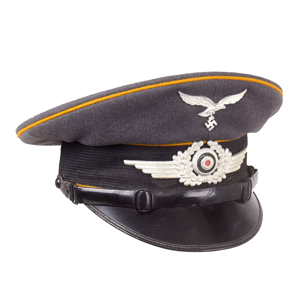 Original German WWII Luftwaffe 1939 Dated Flight Branch EM/NCO Schirmmütze Visor Cap by Lago Berlin - size 56cm Original Items