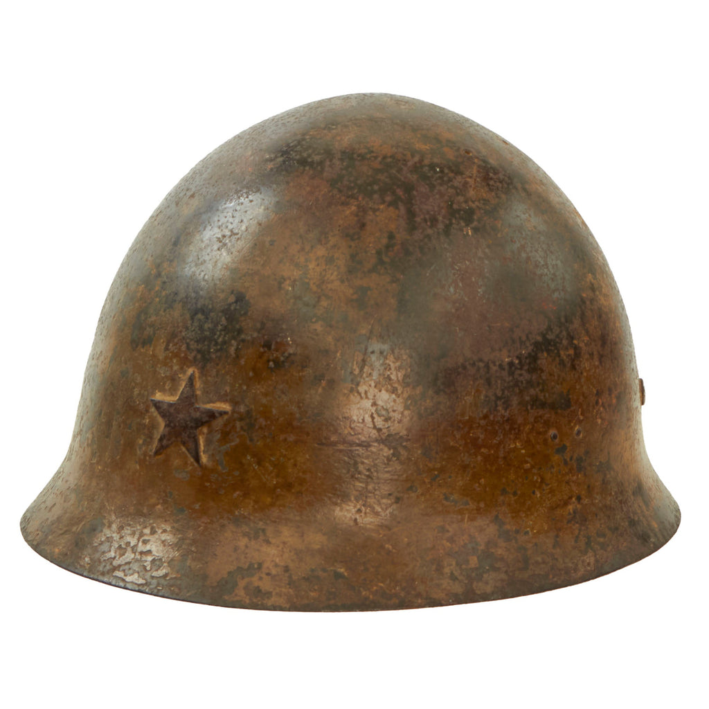Original Japanese WWII Type 90 Army Helmet with Service-Worn Liner - Tetsubo Original Items