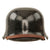 Original German WWII M34 Square Dip NSDAP Double Decal Civic Police Steel Helmet with 58cm Liner & Chinstrap - Ordnungspolizei Original Items